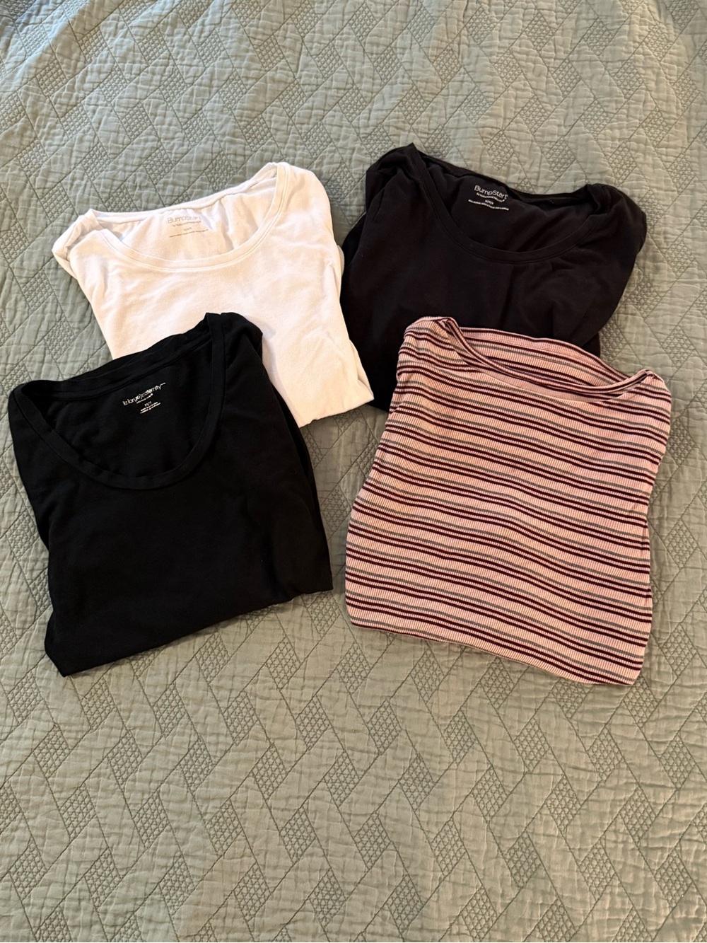 Maternity Long Sleeve Basic Tops - Size Medium
